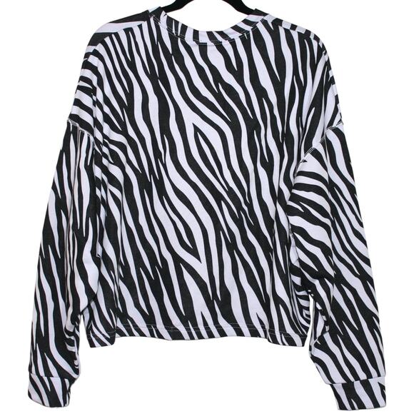 Nike Sportswear Icon Clash Women's Crew Sweatshirt Purple Black Zebra Print NWT - Picture 10 of 10